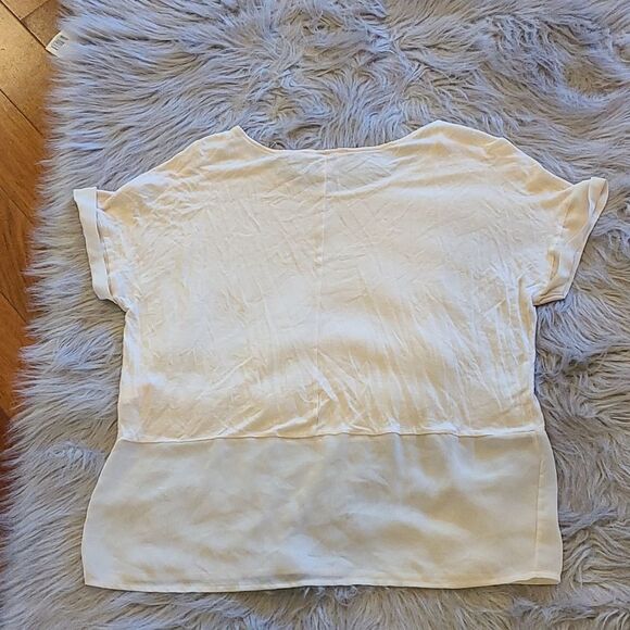 Juicy couture womens tan flowy tshirt with embellished detail on shoulders - Picture 7 of 7